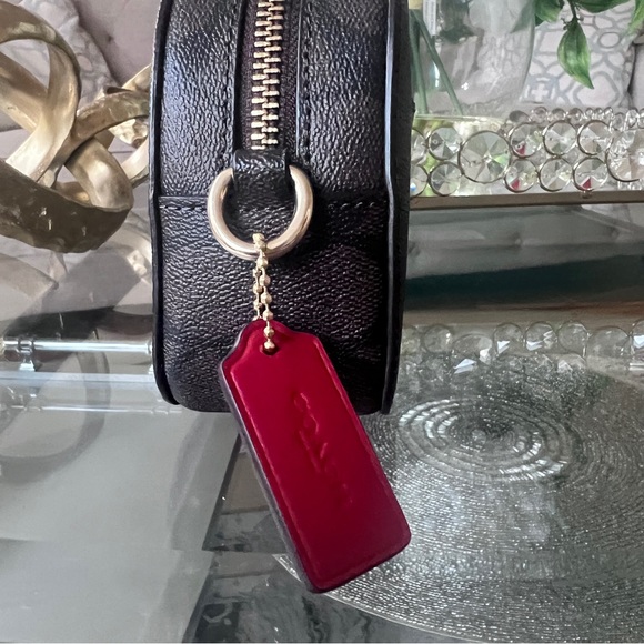 Coach Mini Serena Crossbody In Signature Canvas Bag Red - Picture 10 of 15